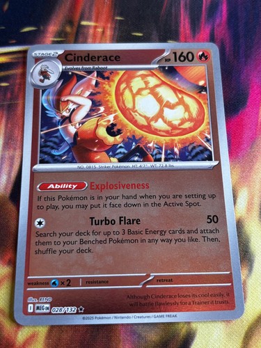 Cinderace reverse holo rara - cinderace,