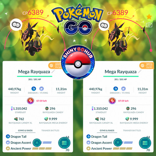 Shiny mega rayquaza lvl50 - mega,